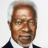 Kofi Annan, kleurpotlood, 40 x 60cm
